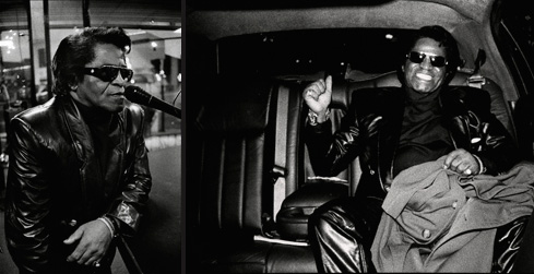 James Brown in the studio and in his limo